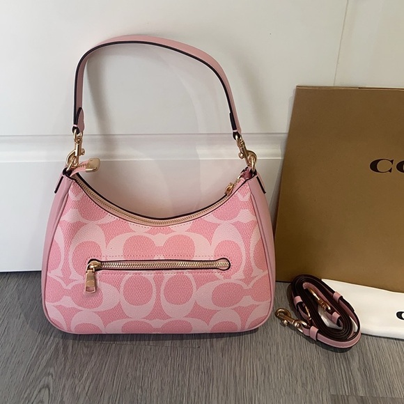 Coach Pink Canvas Shoulder Bag - Picture 2 of 9
